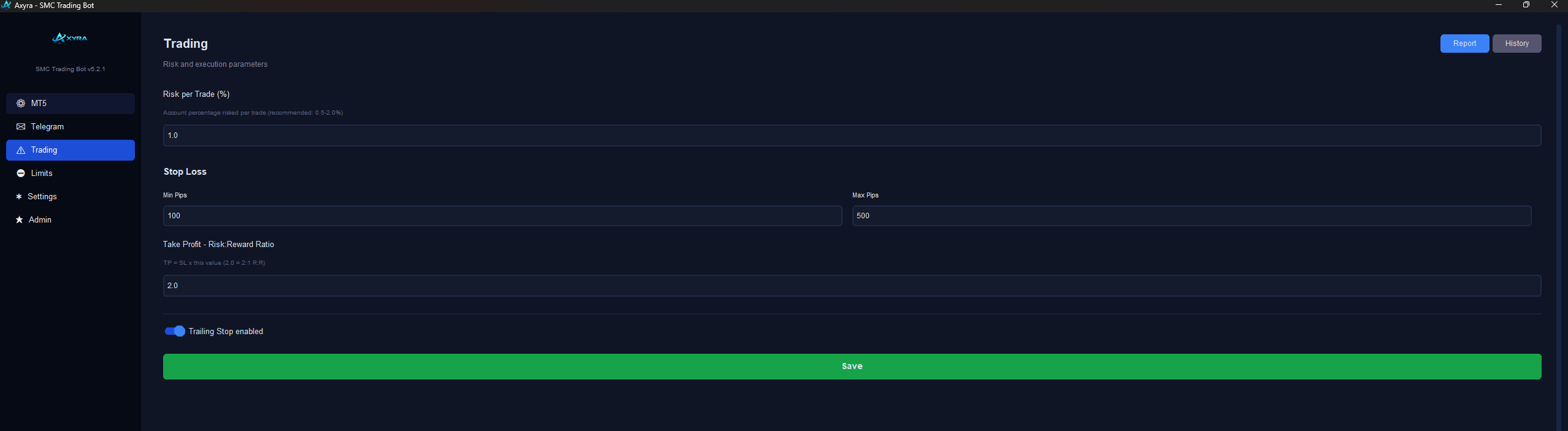 Risk & Trading Parameters
